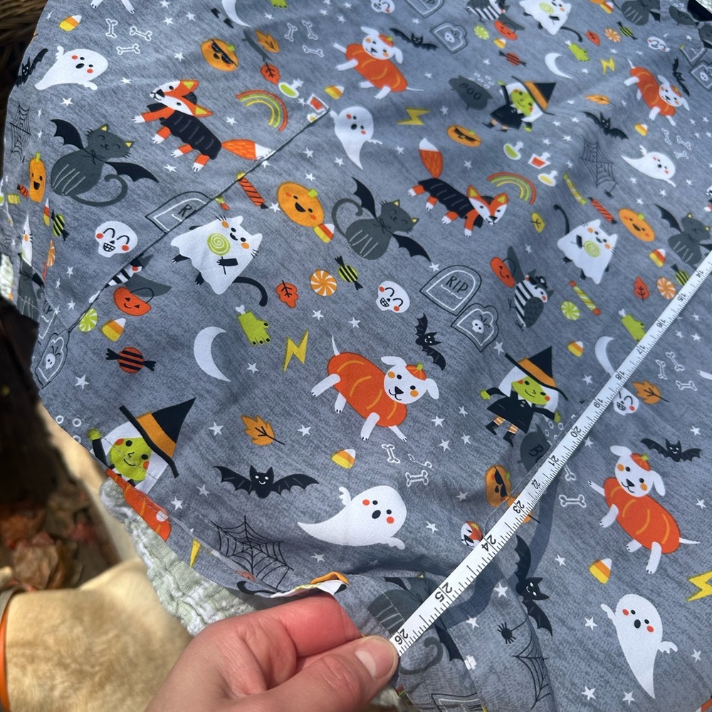 Halloween Animals in Costumes Scrub Top - White Cross - Small - Scrubs - Picture 8 of 8